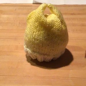 Hand knit infant cap